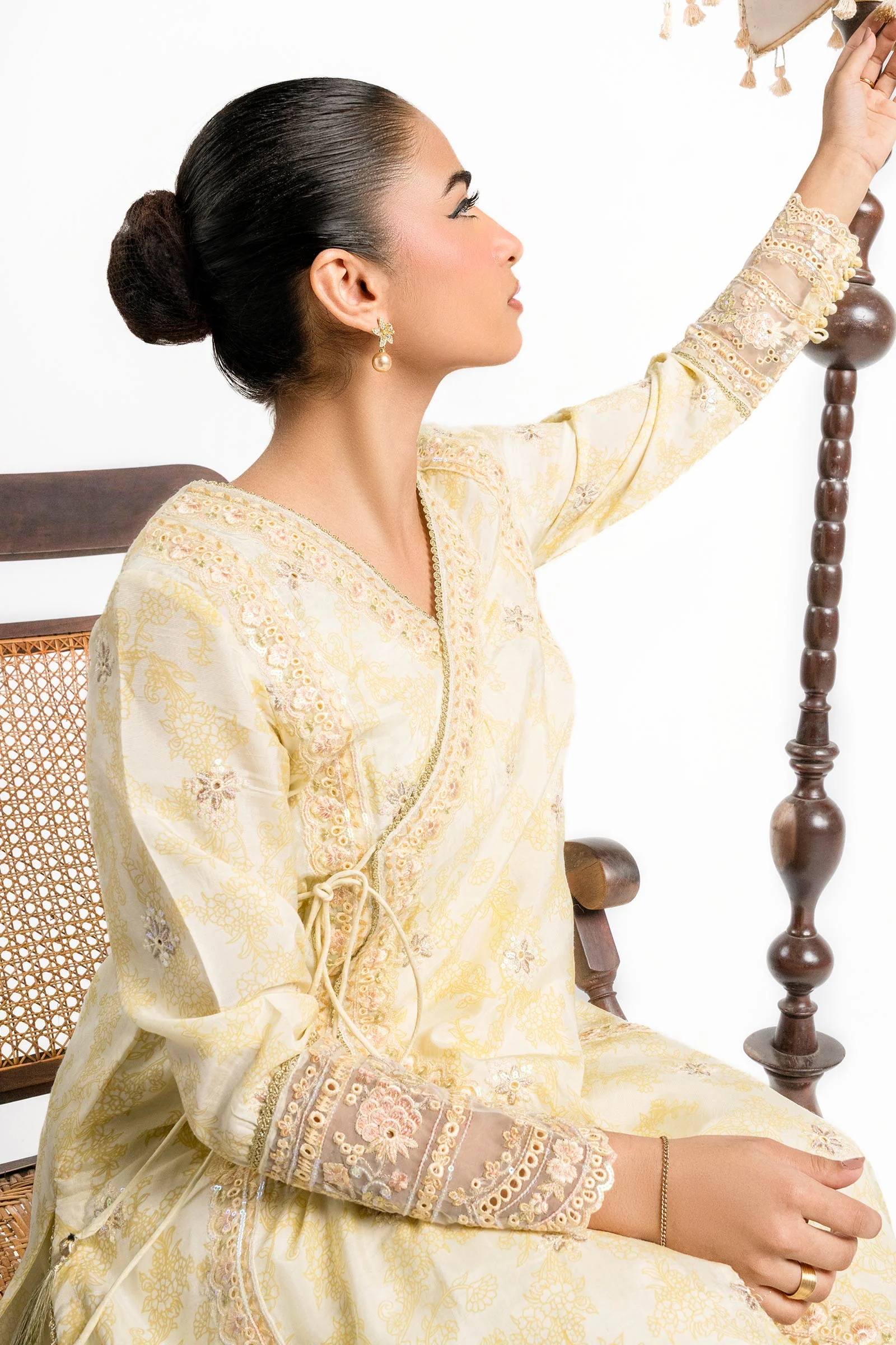2 Pc Embroidered Raw Silk Suit - Image 4