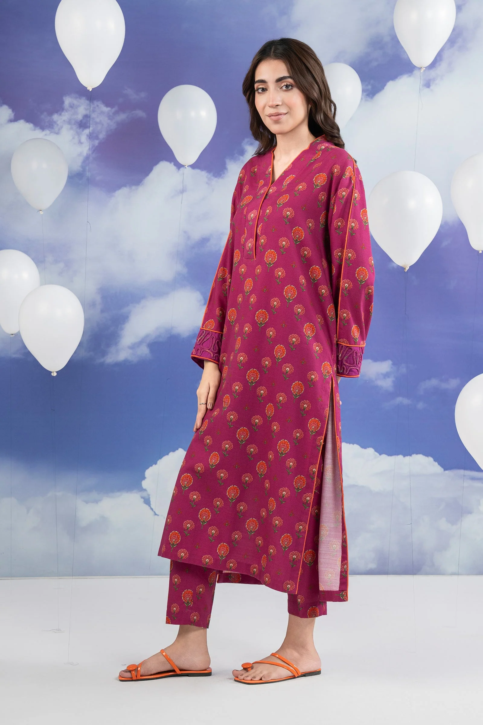 2 Pc Printed Dobby Viscose Suit - Image 3