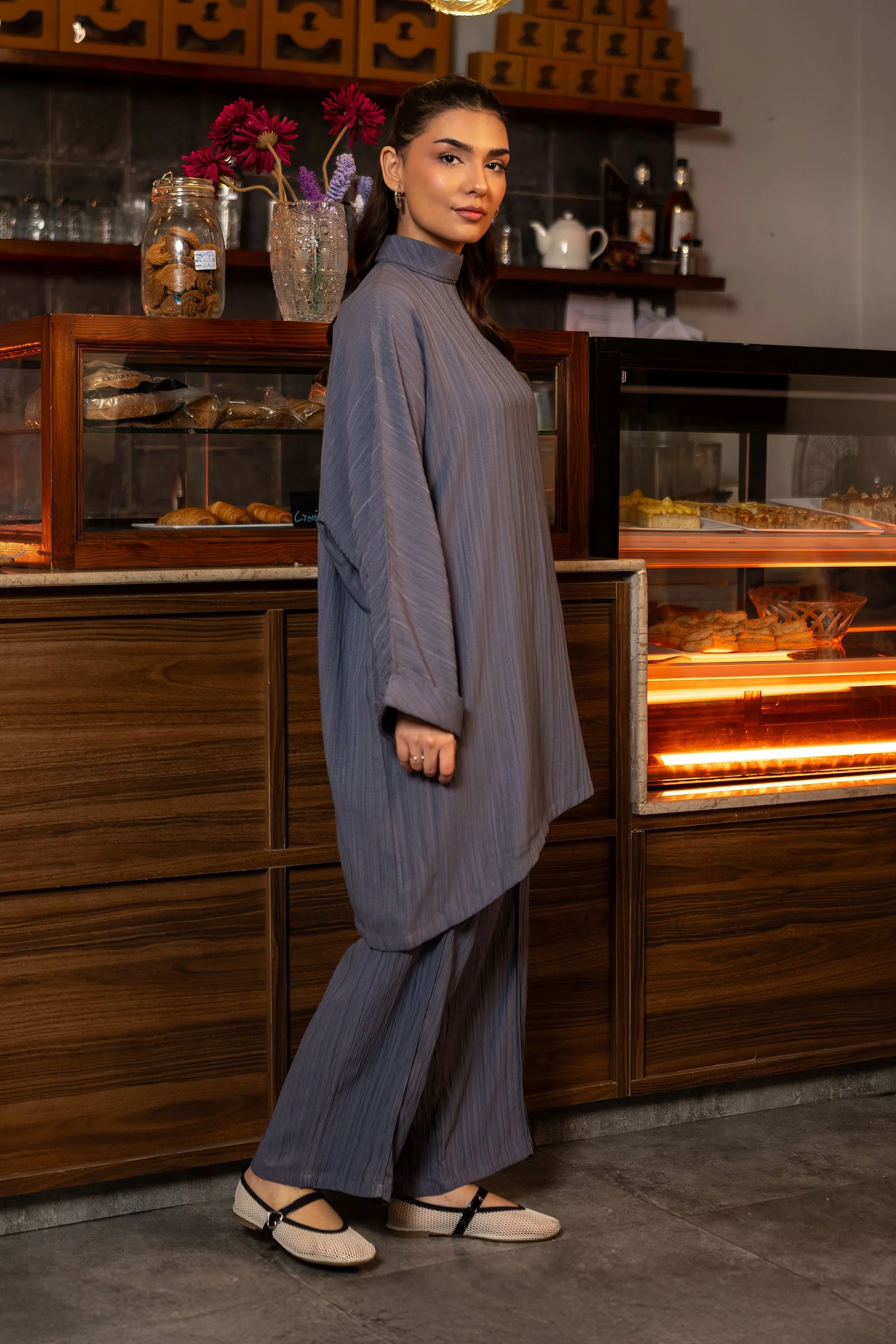 2 Pc Dyed Poly Wrinkle Suit - Image 4
