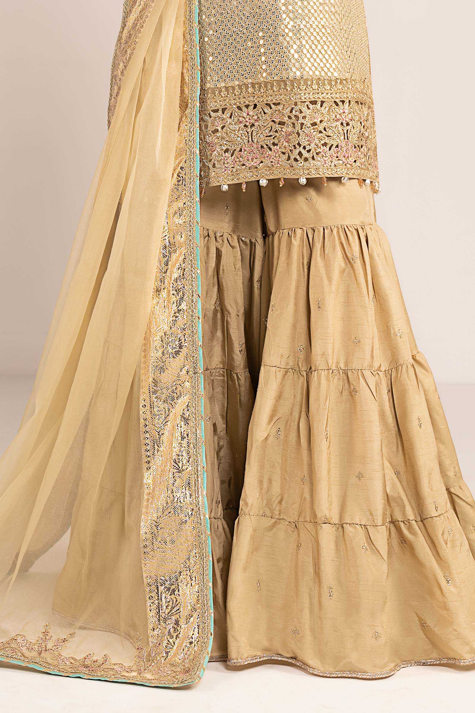 3 Piece Embroidered Chiffon Suit - Image 5