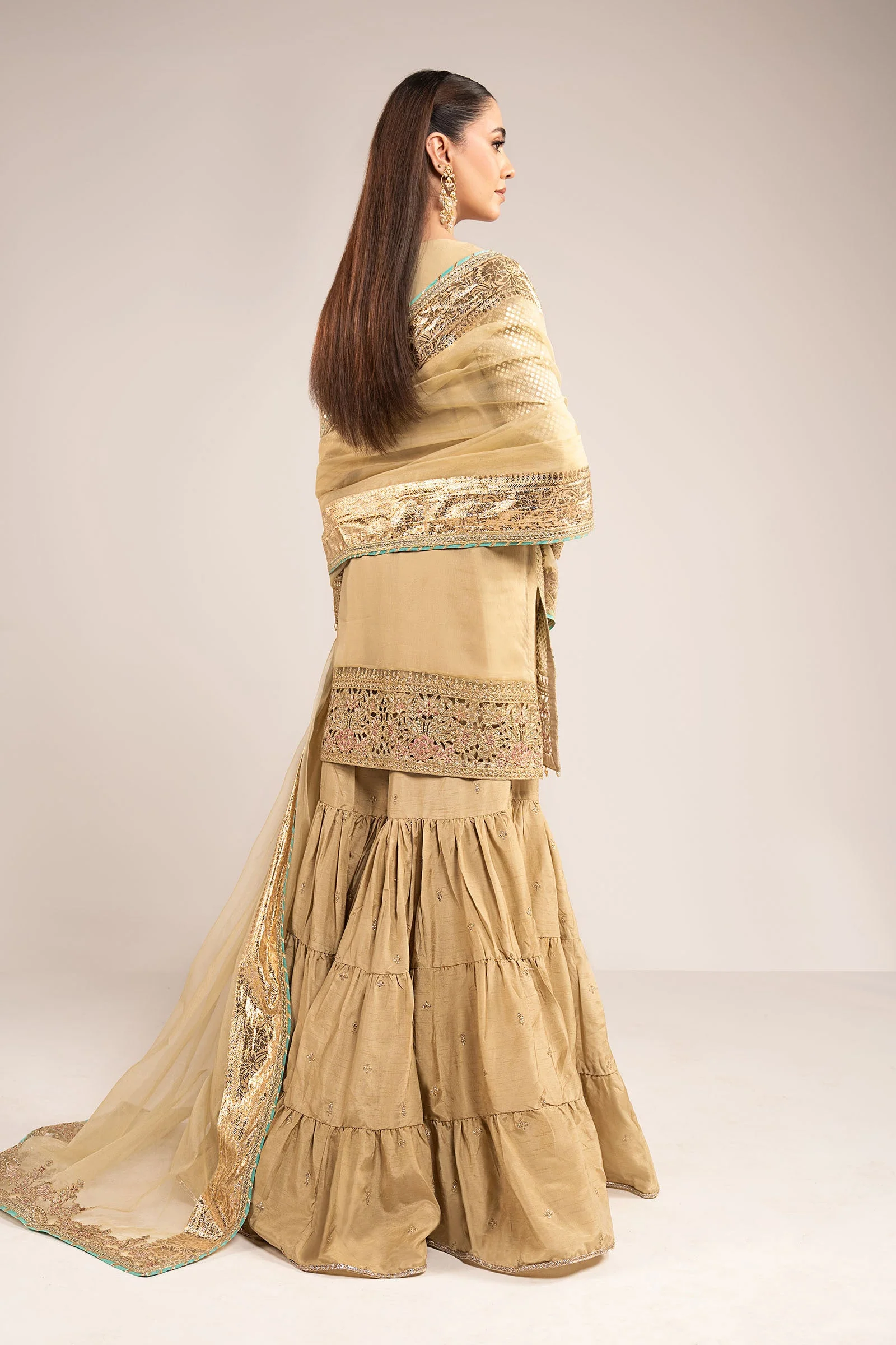 3 Piece Embroidered Chiffon Suit - Image 8